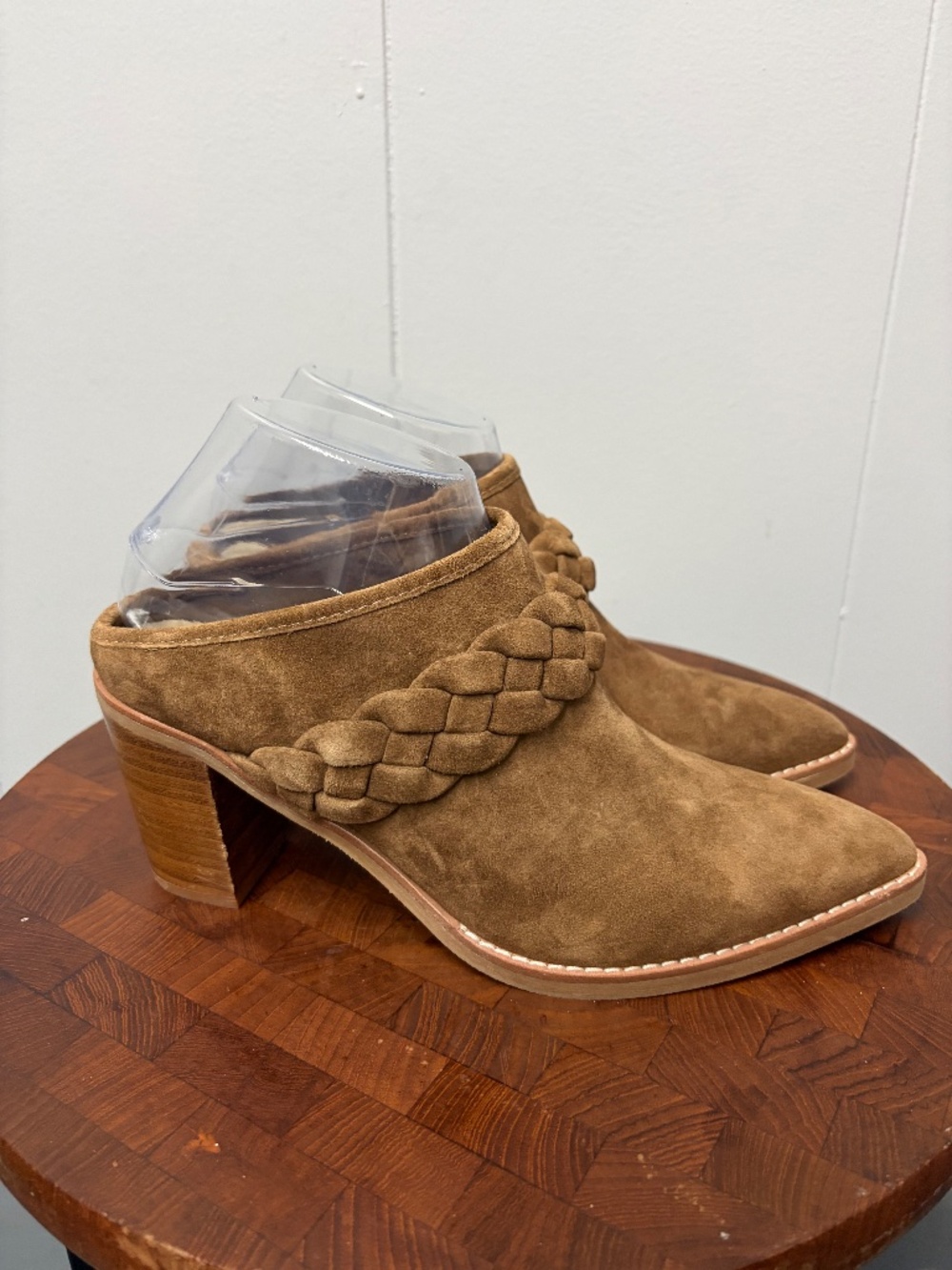 Dolce Vita Tan Suede Braided Mule Clogs - Picture 2 of 9